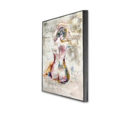 China Art Deco Professional Heavy Textured Sexy Nude Figurative Oil Painting Portrait Canvas Painting Wall Art For Home Decor for sale