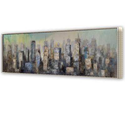 China Art Deco City Building Landscape Painting LumosArte Rich Textured Large Canvas Painting for sale