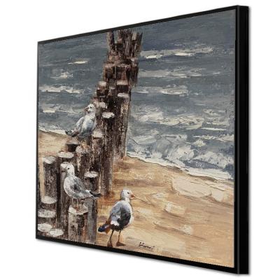 China Coastal Home Decor Art Seascape Canvas Paintings Hand Painted Seabirds Art Deco LumosArte for sale