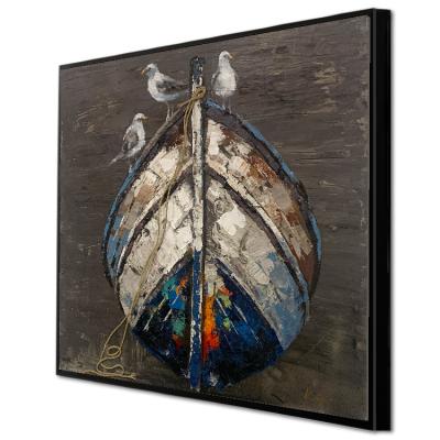 China Art Deco Acrylic Oil Paintings On Canvas Modern Art Design Have Seascape Paintings Of Boats for sale