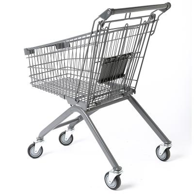 China Durable Gray Wholesale Price 210L Supermarket Shopping Mall Trolley For Sale Shopping Cart Trolley for sale