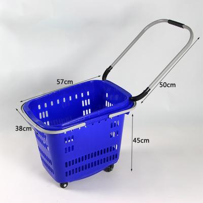 China Eco - Friendly Large Capacity Plastic Market Shopping Basket For Shopping Mall for sale