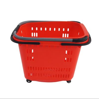 China Eco - Friendly Colorful Plastic Storage Basket For Shopping Hot Sale Supermarket for sale