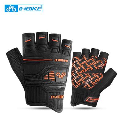 China New Fashion Sports Half Finger Inbike Half Finger Gloves Unisex Leather Unisex Real Leather Bicycle Half Finger Gloves for sale