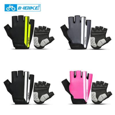 China Good Price Inbike Touch Screen Breathable Polyester Shorts Sport Half Finger Cycling Riding Gloves Cycling Gloves for sale