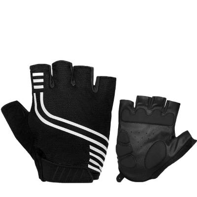 China Screen Touch INBIKE Designed Reflective Polyester Sublimation Unisex Half Finger Road Cycling Sports Bike Riding Gloves for sale