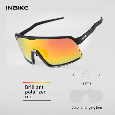 China Hot Selling Summer UV400 Inbike Photochromic Sports Light Up Frame Cricket Bike Cycling Sunglasses Driving Fishing Cycling Sunglasses for sale