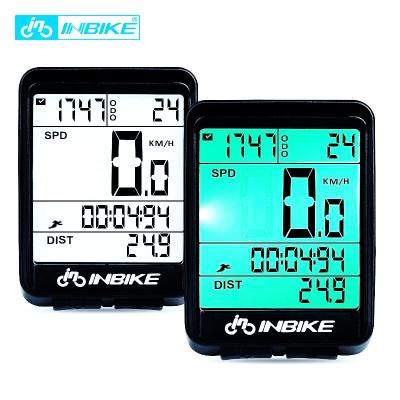 China New Wireless Bicycle Accessories +backlight Inbike Cycling Computer Odometer Bicycle Cable Recycling Computer for sale