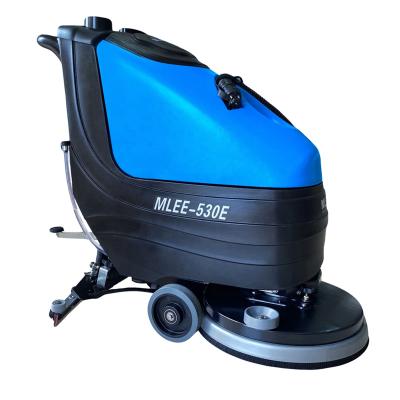 China Hotels MLEE-530E Small Hand Push Floor Scrubber Cable Floor Cleaning Equipment Price for sale