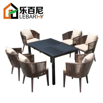 China Modern outdoor furniture patio garden chairs and table set with wicker rattan chairs for sale