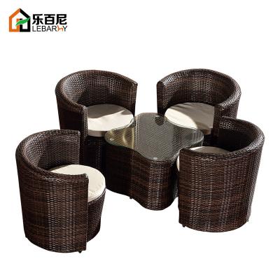 China Modern outdoor table,chair,sunproo outdoor single garden leisure rattan balcony patio chair combination waterproof sunproo for sale