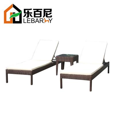 China Modern Outdoor Furniture Rattan Sun Sofa Set Hotel Folding Pool Lounge Beach Chair for sale