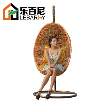 China Latest Design Modern Outdoor Rattan Wicker Patio Furniture Garden Hanging Swing Chair for sale