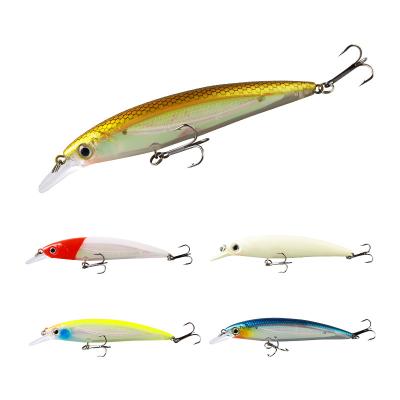 China Treble Hook / Built In Steel Ball Palmer 11.5cm Long Cast 15g Minnow Fishing Lure Floating Minnow Hard Bait for sale