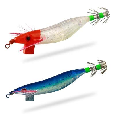 China Vivid Fish Swimming Action Palmer 100mm 9g 5 In A Set Hard Plastic Luminous Clip Lure Shrimp Wooden Cuttlefish Bait Wholesale for sale