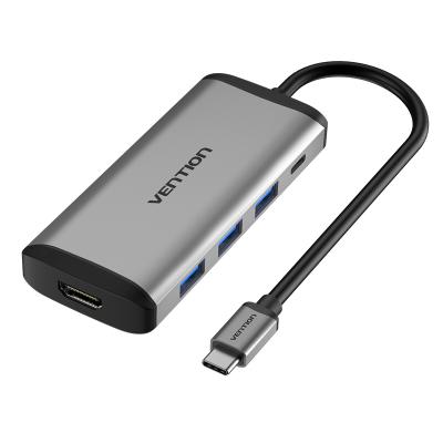 China Vention New Design 5 in 1 USB C Hub to 4K HDMI USB3.0 PD 87w Fast Charger Docking Station for Laptop Phone TYPE C Hub CNBHB for sale