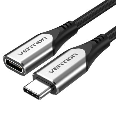 China Car Cotton Braided USB-C 3.1 Extension Cable 0.5M Gray for sale