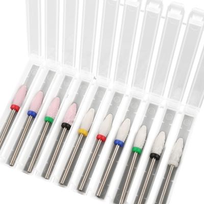 China 99.9% Concentricity Ceramic Nail Drill Bits Ceramic Colored Electric Nail File Bits for sale