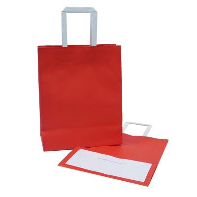 China Economical Recycled Materials Custom Design Recyclable Square Kraft Paper Bag Holder Kraft Paper Bag for sale