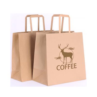 China Recyclable Recyclable Kraft Paper Bag Shopping Bag Gift Bag With Handles for sale