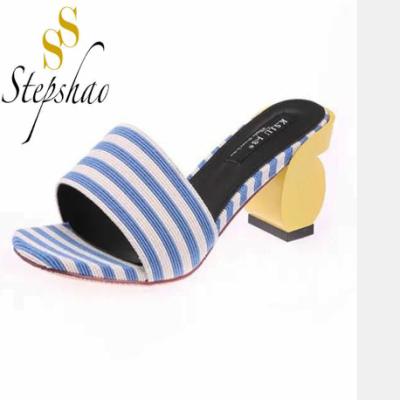 China Fashion trend fashion trend most popular new fashion high heels platform slipper for women for sale