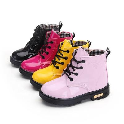 China Waterproof Martin Boots Waterproof Winter Kids PU Leather Girls Boys Sneaker Kids Sneakers Sports Shoes for sale