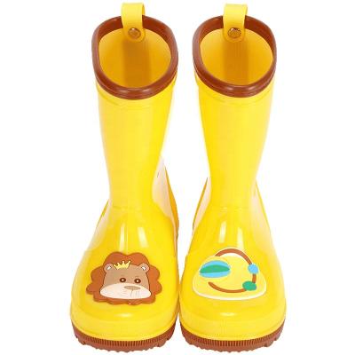 China Fashion Trend Fashion Kids Rain Shoes Girls Baby Boy Water Repellent PVC Mid Calf Rain Boot Rubber Anti-Slippery Kids for sale