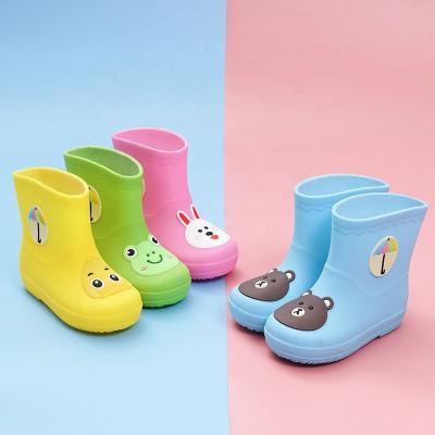 China 2021 Fashion Trend Rain Boots Children Boy Girls Raining Boots PVC Water Shoes Kids Cartoon Shoes Waterproof Rainboots for sale