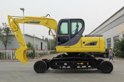 China XINIU X8 Wheel Crawler Excavators Amphibious Excavator For Sale 0.25cbm for sale