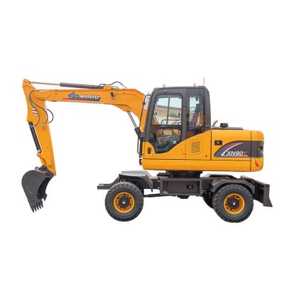 China Hotels Rhino XN90Y Rubber Tire Excavators CE ISO EPA Certificate for sale