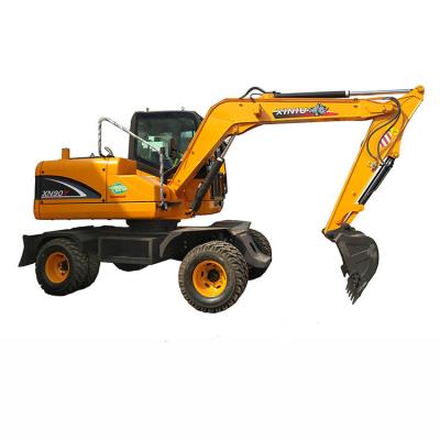 China Hotels Rhino XN90Y Mini Tire Excavator CE ISO EPA Certificate for sale