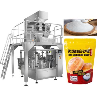 China CLOTHING Ten Heads Weigher Pre-made Zipper Bag 400g Good Sugar Packaging Machine for sale