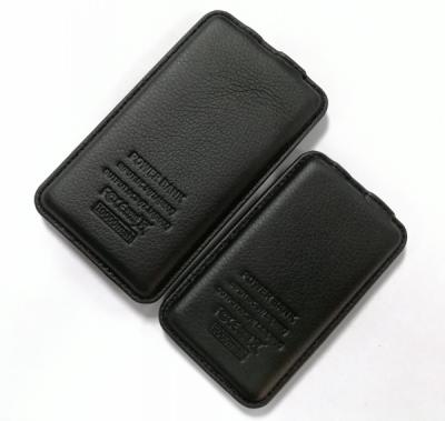 China Moblie Phone 2021 New Arrivals Leather USB Power Bank 10000mah Portable Power Bank Power Banks for sale