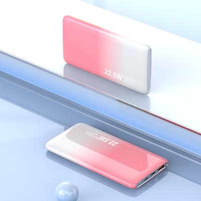 China Super UV Power Bank Private Label Shell Gradient Color Phone Power Bank Support OEM Fast Charging Capacitor Power Bank for sale