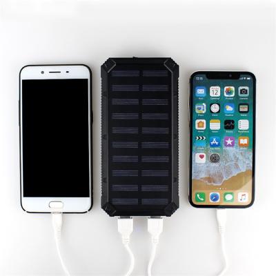 China Slim Solar Panel Charging Solar Power Bank 10000mah Usb Solar Panel Power Bank Charger For Mobile Phone for sale