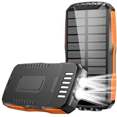 China Portable 25000mah Waterproof Solar Charger Solar Panel Charging Solar Power Bank For Mobile Phone Solar Power Bank for sale