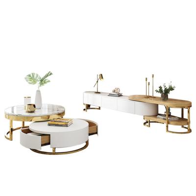 China (Other) adjustable coffee table set and nordic table TV round coffee table luxury marble top for home for sale