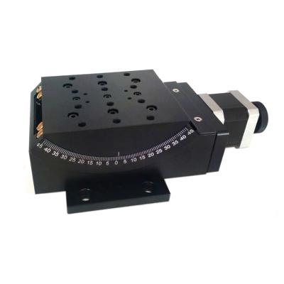 China Aluminum motorized goniometer stage, electric goniometer platform, rotation range: +/- 45 degrees for sale