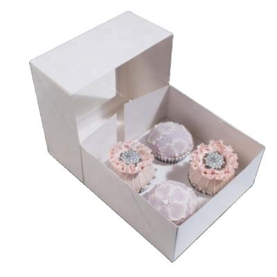 China 2021 Recycled Plain Custom Paper Cake Boxes China Logo Degradable Useful Materials 400gsm for sale