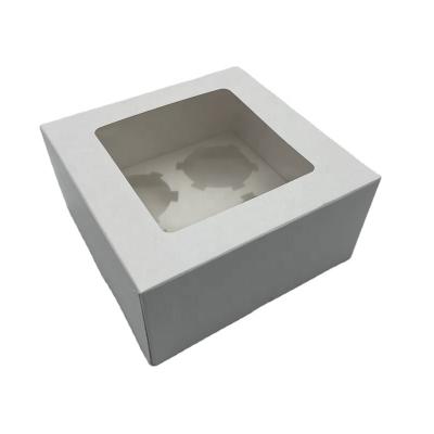 China White Disposable Custom Cheap Price Cupcake Box Recycled Cake Materials Size Cake Box Bakery Packaging Boxes for sale