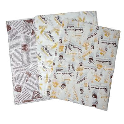 China Recycled Materials Cheap Price Custom Printed Greaseproof Food Wrapping Paper Wax Coated Paper for sale