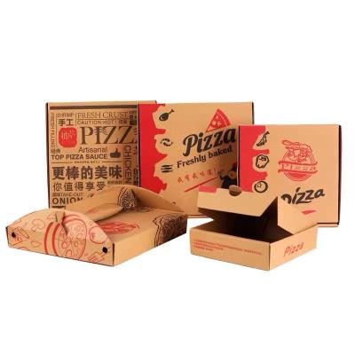 China Various Size Materials Reusable Delivery Materials Reusable Corrugated Pizza Box Recycled Portable Printing Pizza Box for sale