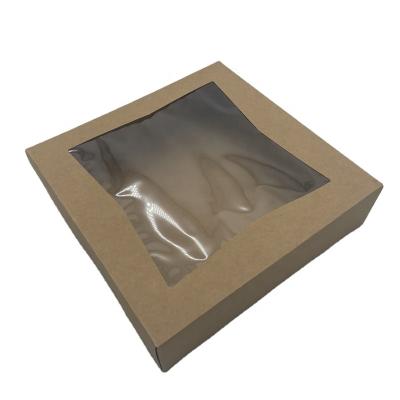 China Factory Manufacturer Big Price Window Kraft Paper Cup Cheap Cake Boxes 6 Packs Recycled Materials for sale