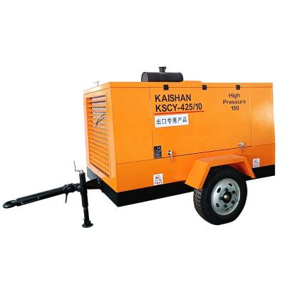 China Factory direct sales lubricated diesel engine portable air compressor for power mining for sale