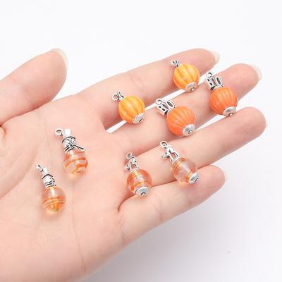 China Hot Sale E-Co Halloween Pumpkin Friendly Enamel Pumpkin Pendant Charm For Necklace Bracelet Jewelry Making for sale