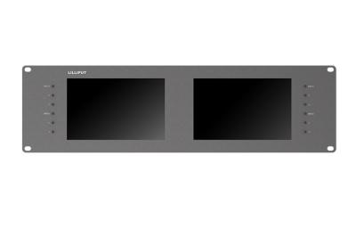 China Perfect IPS Screens With Double 7-inch 3RU Rack Mount Video Monitor With HD SDI for sale