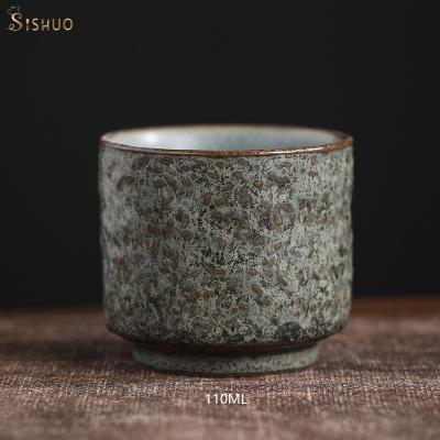 China 110ML Vintage Japanese Style Coffee Water Sustainable Ceramic Eco Friendly Tea Cup for sale