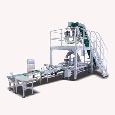 China Automatic Food Cartonning Wrapping System With Two Box Changers For Bindings for sale