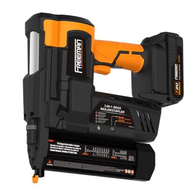 China T Nailer Freeman 20V 2Ah Lithium Battery Nail Gun T50 High Quality Electric Stapler 340*120*338mm for sale