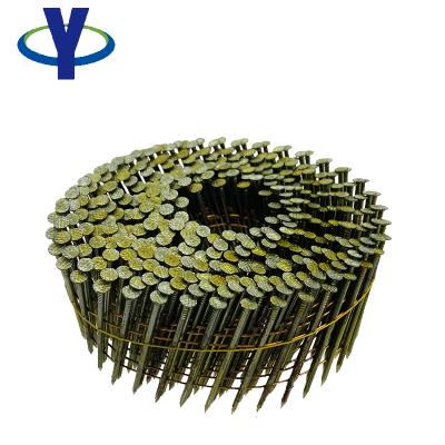 China High Quality Q235 Flat Screw Nails 15 Degree Wire Collated Coil Nails Pallet Nail 0.082